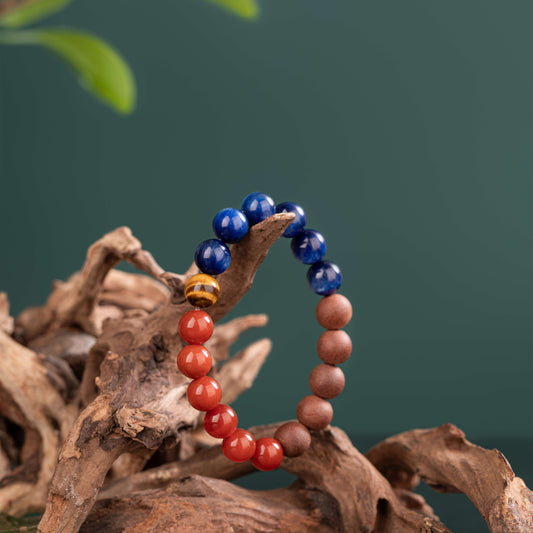 Flame & Serenity Healing Bead Bracelet