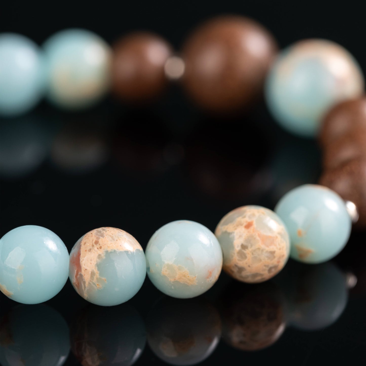 Tibetan Incense & Shoushan Stone Bracelet