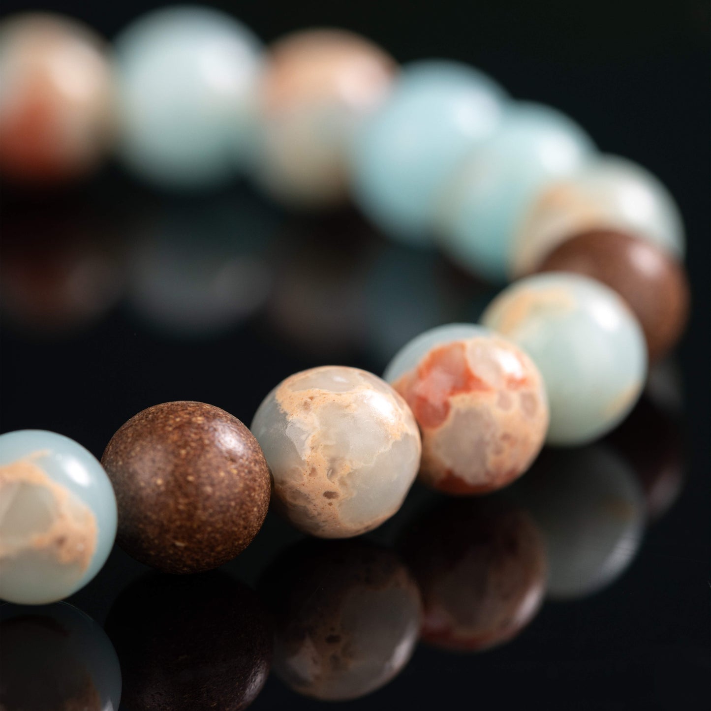 Tibetan Incense & Shoushan Stone Bracelet